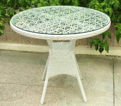 China Round Outdoor Rattan Furniture Rattan Garden Table Water Resistant for sale