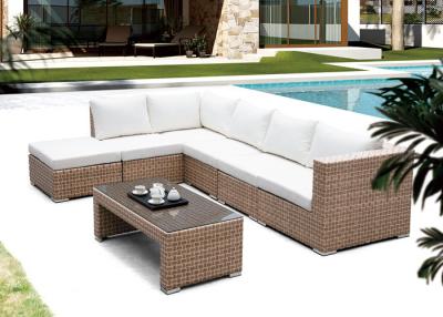 China Waterproof L Shape Rattan Modular Sofa Set For Water Bar and Beauty Salon for sale