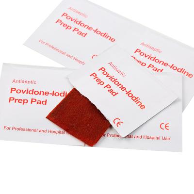 China First Aid Disinfection Povidone-Iodine Prep Pad Nonwoven Swab With 1% Povidone-Iodine Prep Pad for sale