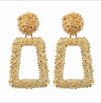 China Vintage Trend Fashion Big Stud Earrings Geometric Statement Earrings Gold Color Jewelry For Women 2020 for sale