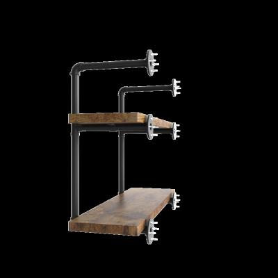 China Adjustable Steel Pipe Shelf Brackets (Other) Curved Pipe Shelf Industrial Style for sale