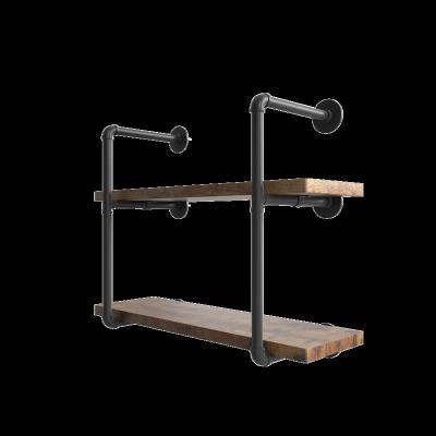 China (Water Pipe the Other)Adjustable Wall Mounted Floating 2-Tier Shelves Industrial Vintage Pipe Wall Shelf for sale