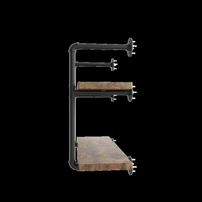 China (Other) 36in Adjustable Rustic Metal Floating Pipe Industrial Shelving Unit Wall Hanging Shelves Wall Mounted Shelves for sale