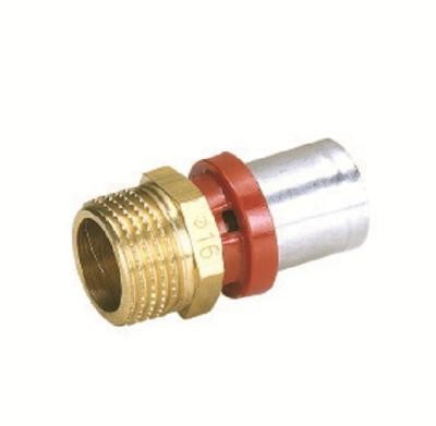 China TH PRESS FITTING, STRAIGHT MALE CONNECTOR FOR PEX-AL-PEX PIPE EQUAL for sale