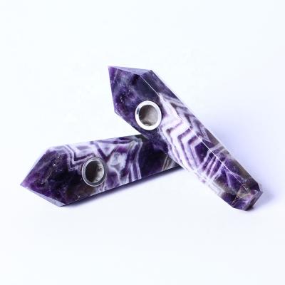 China Europe Healing Crystal Tobacco Pipes Point Smoking Pipes For Gifts Beautiful Dreamy Quartz Crystal Wholesale Natural Gravel Amethyst for sale