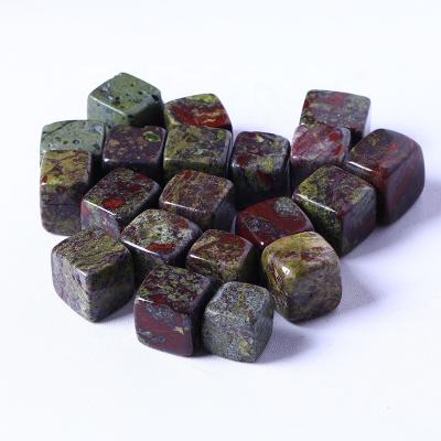 China Europe Gemstone Dragon Blood Stone Cube Hot Wholesale Bulk Polished Druzy High Quality Spiritual Quartz for sale