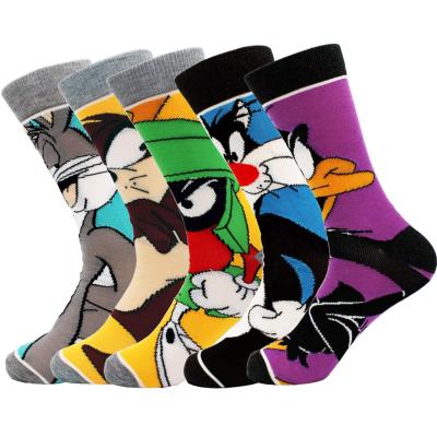 China Cartoon jacquard trend breathable skateboard thumps Bugs Bunny personality high street hip-hop Korean brand socks for sale