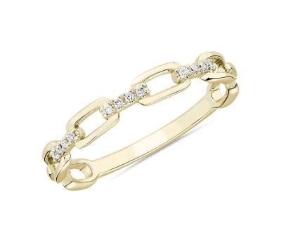 China Vinci Jewelry Romantic New Product 14K Gold Topaz Eternity Lovers Ring White 2021 for sale