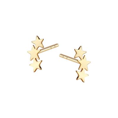 China Star Design 18K Yellow Gold Romantic Hot Sale Wedding Party Stud Earrings for sale