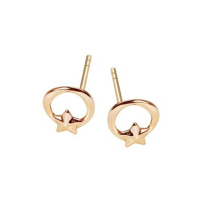 China Romantic Star Design 18K Rose Gold Hot Sale Wedding Party Stud Earrings for sale