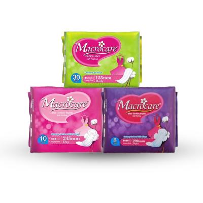 China Best Selling Super Absorbent Lady Maxi Woman Disposable Towel Macrocare Sanitary Pads and Sanitary Pads for sale