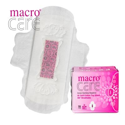 China Macro Care Brand Anion Super Absorbent Women Sanitary Pads, Women Anion Sanitary Napkin Wholesale for sale