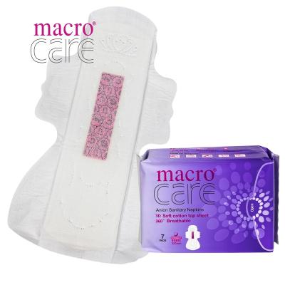 China Macrocare Super Absorbent Wholesale Women Sanitary Pads, Biodegradable Organic Sanitary Pads for sale