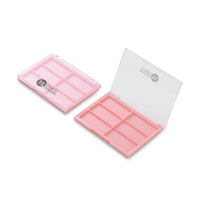 China Hot Wholesale Cheap Wholesale Color Cosmetic Empty 6 Square Empty Container Eyeshadow Palettes for sale