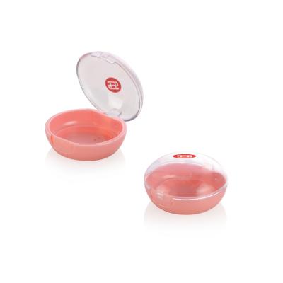 China Hot Sale Cosmetic Custom Color Empty Plastic Round Cheek Blush Mini Cosmetic Pressed Compact Powder Case for sale