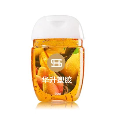 China Customizable Logo In Stock 1oz 30ml Empty Oval Pet Hand Sanitizer Plastic Portable Gel Bottle Personal Care for sale