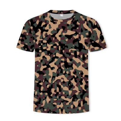 China Wholesale Men's Camouflage 3d T-shirt Mesh Cloth Men's Clothing Short Sleeve Digital Printed Custom T-shirt 3D Printing Old for sale