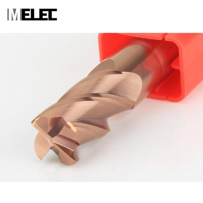 China High Quality MELEC Process CNC Machine 6R1*15*D6*50mm Tungsten Carbide Corner Radius Combined Milling Cutter hrc58 4 Flutes for sale