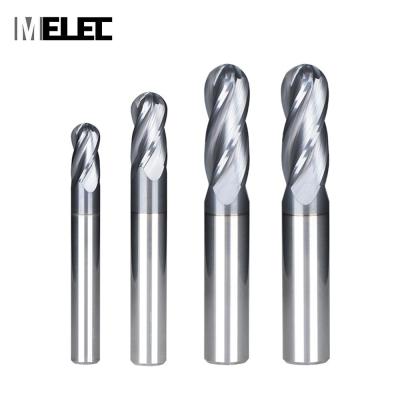 China CNC process MELEC tungsten carbide material diameter 1-20mm hrc50 hrc60 4 flute combo milling cutter for sale