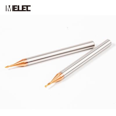 China CNC Process MELEC Material HRC50 HRC60 0.3mm 0.4mm 0.5mm 0.6mm 0.7mm 0.8mm Diameter 2 Flutes Ball Nose Steel Micro End Mills 0.9mm for sale