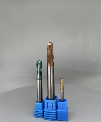 China Hard Slitter Alloy Carbide 2/4 Flutes Coating Ball Nose HRC45/50/55 Tungsten CNC End Mill Finish Cutter for sale