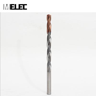 China MELEC CNC Process Customized Size 8D 8XD Inner Tungsten Coolant Solid Carbide Twist Drill Bit For Metal for sale