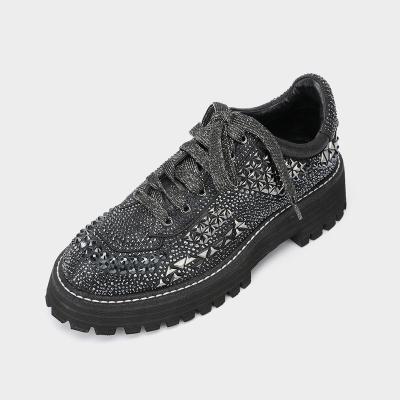 China Factory Price Anti-Slip Wholesale Sheepskin Striping Flat Women Ladies Shoes Casual Sneakers for sale