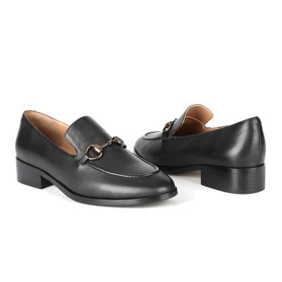 China Genuine Factory Supply Anti-Slip Office Directly Loafer Women's Fabric Loafers Flat Leather Shoes for sale