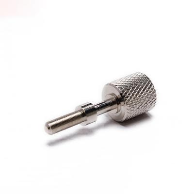 China SS304 316 Stainless Steel Flat Head Knurled Hand Captive Panel Screw for sale