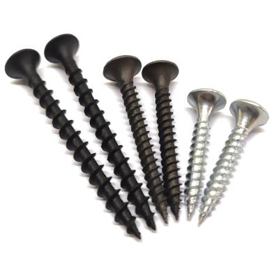 China Pan Factory Wholesale Coarse Thread Galvanized Black Gypsum Drywall Screw Black Drywall Screw for sale