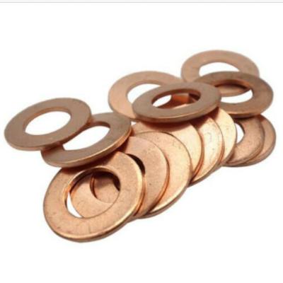 China Metric Solid Wedge Copper Sealing Washer DIN 7603A Copper Gasket for sale