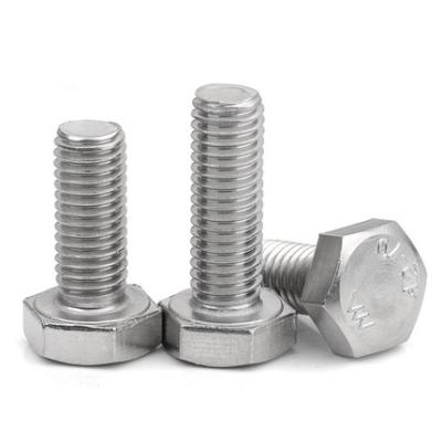 China Industry DIN933 M30/33/36 304 Stainless Steel Bolt Outer Hex Hex Head 304 Bolts DIN 933 for sale