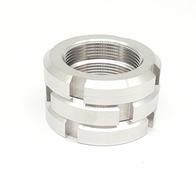 China DIN981 Heavy Industry Stainless Steel Natural Color Lock Nut Lock Nut for sale