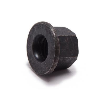 China DIN6331 Heavy Industry Black Oxide Carbon Steel Hexagon Flange Nuts Size 1.5D Hex Collar Nuts DIN6923 for sale