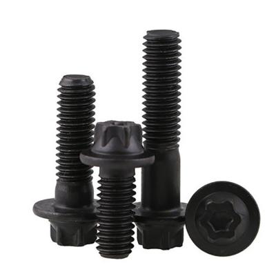 China Steel Black Coating Steel Hexalobular Head Bolts With Small Flange for sale