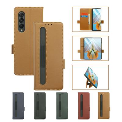 China Factory Sample Leather Cell Phone Bag Galaxy Z Fold3 Fold4 5g Newest Design Fold3 Shockproof Custom Case For Samsung Cell Case for sale