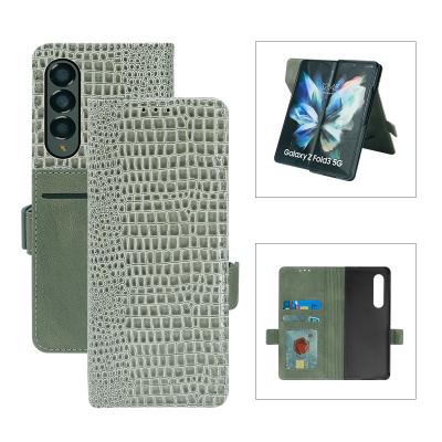 China New Design Anti-fall Shockproof PC Back Cover Tpu Mobile Case For Samsung Z Fold 3 Flod4 PU Leather Case for sale