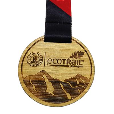 China Wholesale Custom Wooden Carved Wood Golf Medal Souvenir Europe Medal Race Medal for sale