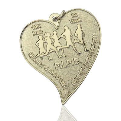 China Custom Gold Plated Antique Gold Medals Europe Finisher Marathon Box Medal Machine Heart Silver 3d Sports Medals for sale