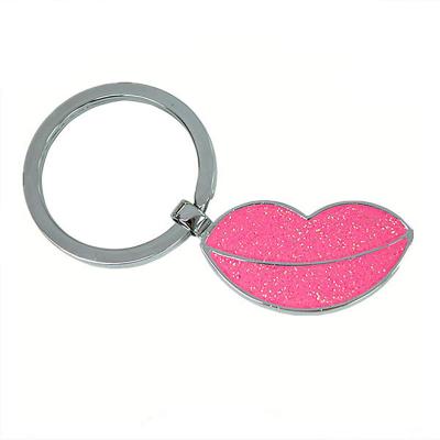 China Custom Brass Lip Coin Key Chain Caddies Die Cast Metal Key Chain Holder Lipstick Lipstick Sunflower Initial EDC Metal Cross Keychains For Lip Gloss for sale