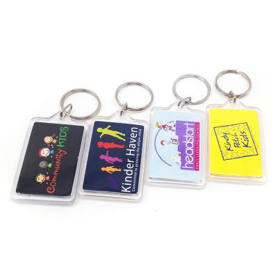 China Advertising Custom Acrylic Charms Key Chain Letter Bubble Key Chain Clear Blank Photo Candy Acrylic Keychain for sale