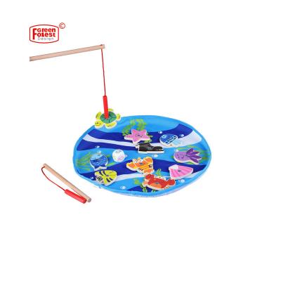 China Wood Pretend Toys Wooden Magnetic Fishing Game Kids Magnetic Fishing for sale