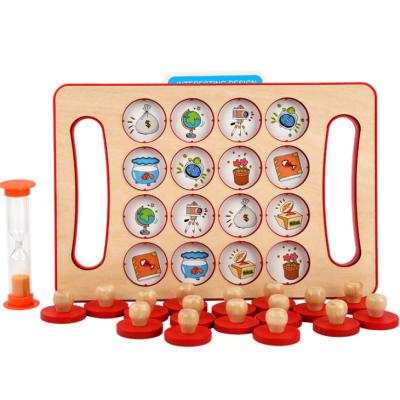 China Montessori Wooden Matching Memory Box Card Game Kids Educational Logic Thinking Memory Wooden Chess for sale