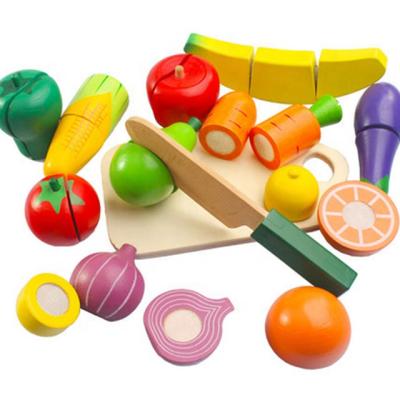 China Wooden Kitchen Series Toys Classic Wooden Game Cutting Fruit And Vegetable Toys for sale