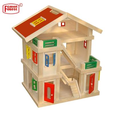 China Wholesale Wood for Kids Big Toys Wooden Dollhouse for sale