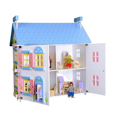 China CE HOT Wooden DIY Dollhouse Amazon ASTM EN71 Wooden Dollhouse For Children's Day Christmas Gifts House For Doll for sale