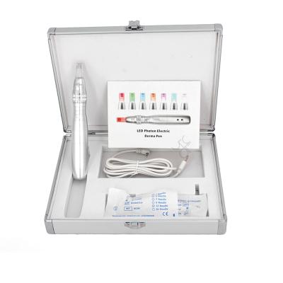 China Blood Vessels Removal YanYi Derma Pen 7 Color LED Dermapen 12pins Needle Roller Derma System for sale