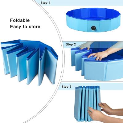 China COMPOUNED FABRIC WITH PVC Foldable Portable Dog Bathing Tub Outdoor Pool Pet Pool for sale