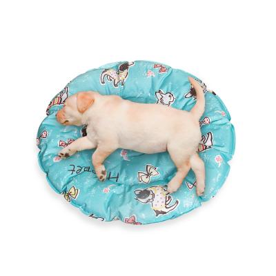 China Round Dog Kennel Cool Sofa Nest Cushion Pad Travel Pet Cooling Mat for sale