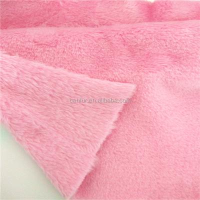 China Fabric 100% Polyester Flannel Fleece Tricot Printed Canfur0680 500m Plain 160cm 58/60 for sale